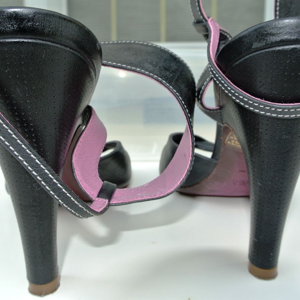 👠 Hugo Boss Italian Leather Slingback Heels – Black, Size 39 (EU)